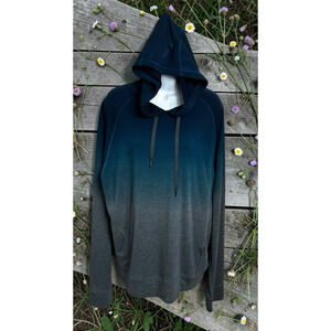 MPG Mondetta Performance Pullover Hoodie Women's Sz XL Ombre Blue Sweatshirt